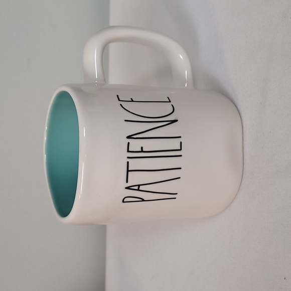 Rae Dunn Artisan Collection Magenta Patience Turquoise Coffee mug - Picture 1 of 6
